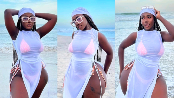 Beach B!ch —Massive Reactions As Hajia Bintu Shares Eye-Catching Photos