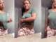 Beautiful lady seen dancing happily to ease stress (Video)