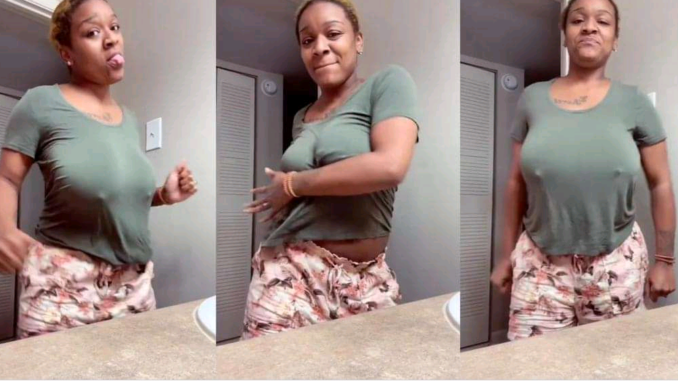 Beautiful lady seen dancing happily to ease stress (Video)