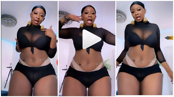 Beautiful lady shows off her natural beauty as she flaunts her massive b00ty (Video)