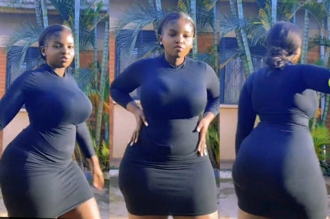 “Congratulations on my new achievement” – Lady happily shows her assets on camera while dancing as she graduates from the University after 10 years (Video)