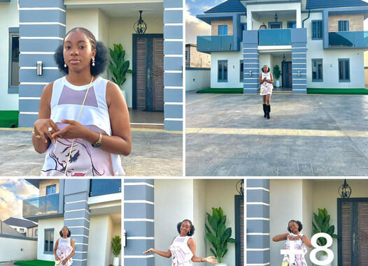 Congratulations to me… 15-Years-Old Nollywood child actress, Adaeze Onuigbo as she acquires a new house (Photos)