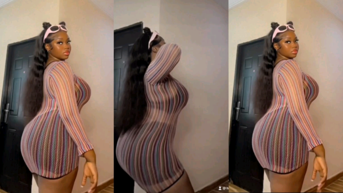 Flexible Nicky shakes nonstop in an intense manner for her well wishers (Video)