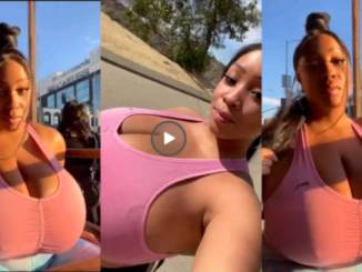 “It’s hot it was a good hike and am tired” lady with big bwess says as she flaunts her massive melons while having a rest on new video