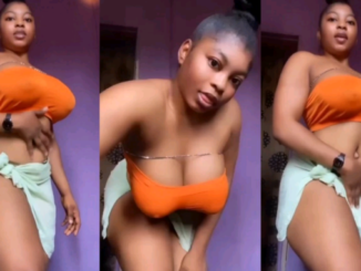 Lady thrills fans with her outfit and entertaining display (Video)