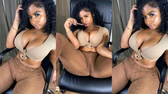 Olosho slay queen goes viral after spred!ng her legs w! —dely while in her sitting room (watch)