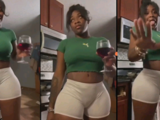 “Do You Like What you See?” – Trending video of America Ebony Lady, Flaunts Her Natural Kpekus on live video (Video)