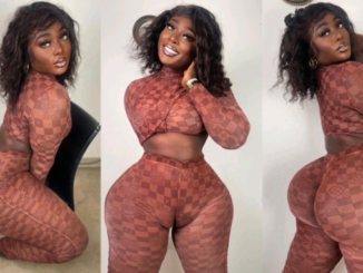 “Stop it, something not right. You a lone can’t be so blessed” Netizens Reacts after an Ebony lady flaunts her camel toe on social media