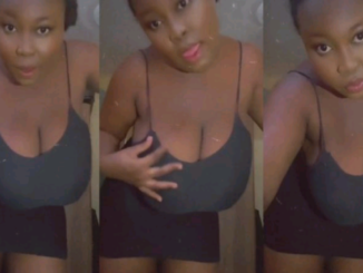 Sweet lady shows off her heavy chest to the universe (Video)