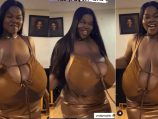 Video of a lady with the biggest front assets vibing to Niniola’s All Eyes On Me stirs reactions (Watch)